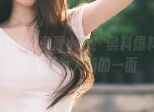 资源小心！黑料爆料网暴露圈内不为人知的一面